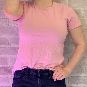 Baby pink American apparel tee